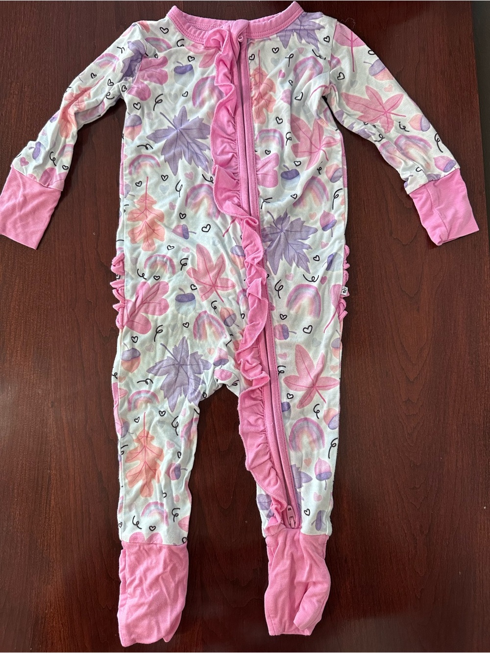 Birdie Bean 3-6 Fall Ruffle Zippy